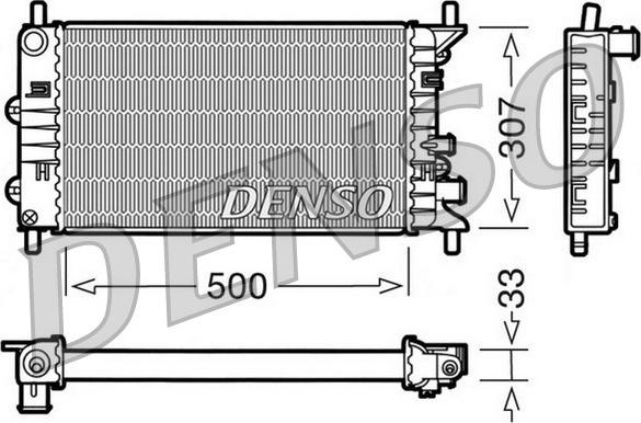 Denso DRM10024 - Радіатор, охолодження двигуна autozip.com.ua