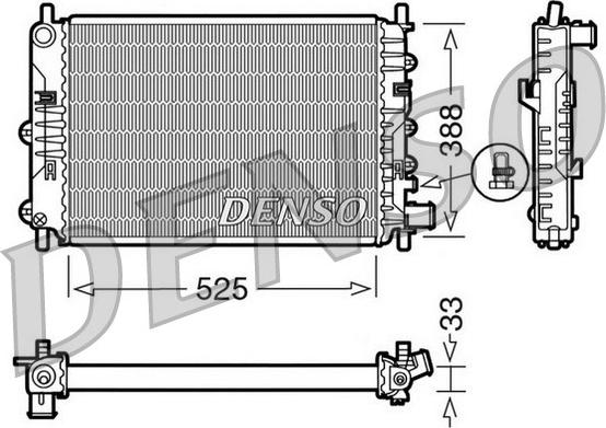 Denso DRM10025 - Радіатор, охолодження двигуна autozip.com.ua