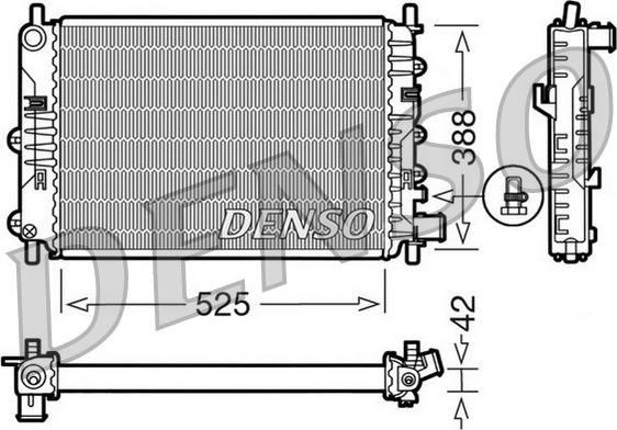 Denso DRM10026 - Радіатор, охолодження двигуна autozip.com.ua
