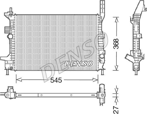 Denso DRM10028 - Радіатор, охолодження двигуна autozip.com.ua