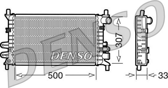 Denso DRM10027 - Радіатор, охолодження двигуна autozip.com.ua