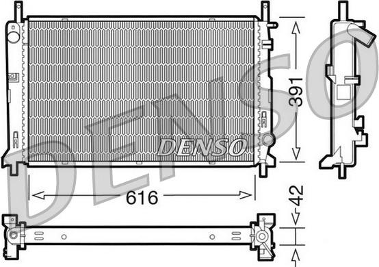 Denso DRM10071 - Радіатор, охолодження двигуна autozip.com.ua