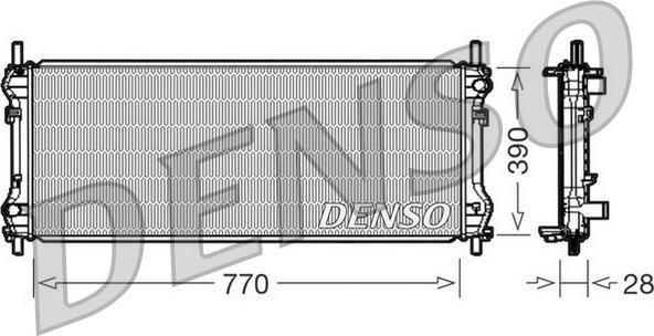 Denso DRM10103 - Радіатор, охолодження двигуна autozip.com.ua