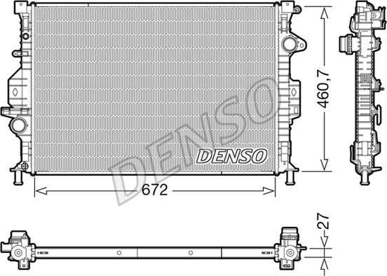 Denso DRM10115 - Радіатор, охолодження двигуна autozip.com.ua