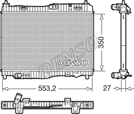 Denso DRM10116 - Радіатор, охолодження двигуна autozip.com.ua