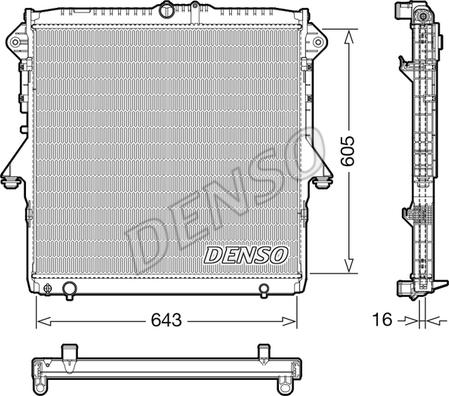 Denso DRM10118 - Радіатор, охолодження двигуна autozip.com.ua