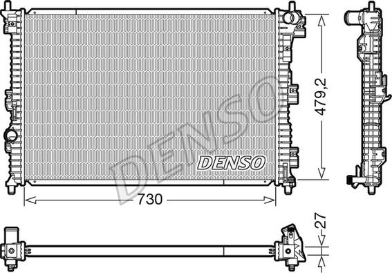 Denso DRM10112 - Радіатор, охолодження двигуна autozip.com.ua