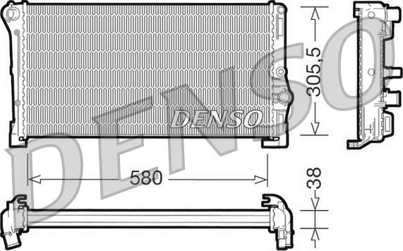 Denso DRM13010 - Радіатор, охолодження двигуна autozip.com.ua