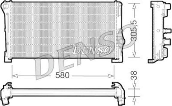 Denso DRM13012 - Радіатор, охолодження двигуна autozip.com.ua