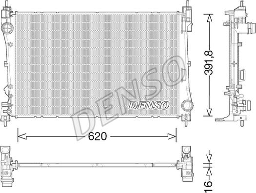 Denso DRM13017 - Радіатор, охолодження двигуна autozip.com.ua