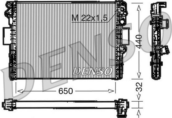 Denso DRM12005 - Радіатор, охолодження двигуна autozip.com.ua