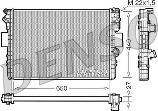 Denso DRM12002 - Радіатор, охолодження двигуна autozip.com.ua