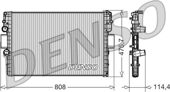 Denso DRM12010 - Радіатор, охолодження двигуна autozip.com.ua