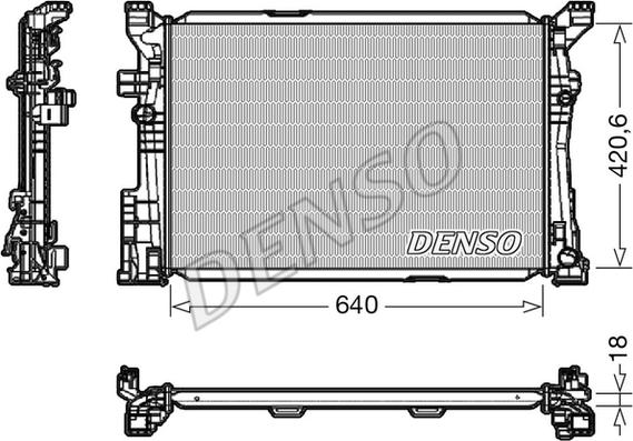Denso DRM17096 - Радіатор, охолодження двигуна autozip.com.ua