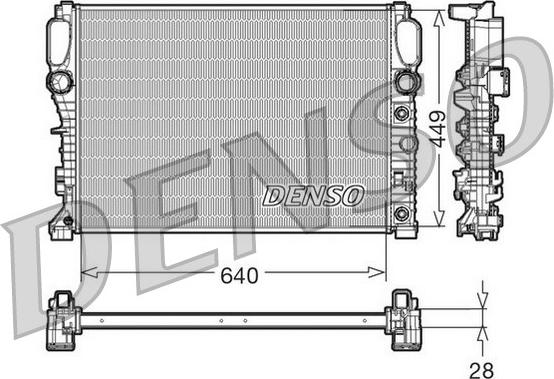 Denso DRM17091 - Радіатор, охолодження двигуна autozip.com.ua