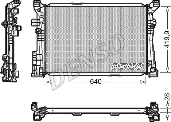 Denso DRM17097 - Радіатор, охолодження двигуна autozip.com.ua