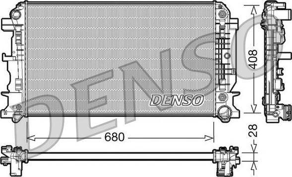 Denso DRM17044 - Радіатор, охолодження двигуна autozip.com.ua