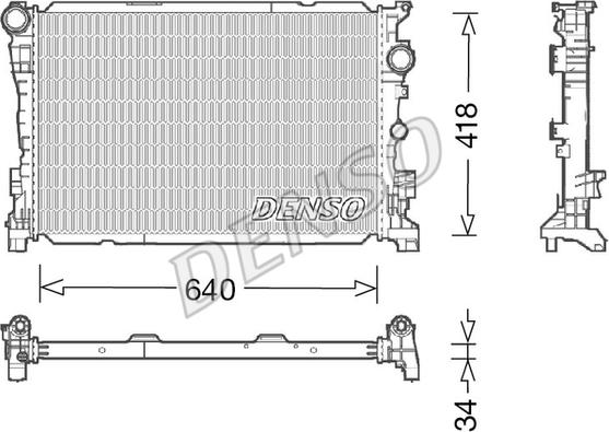 Denso DRM17047 - Радіатор, охолодження двигуна autozip.com.ua