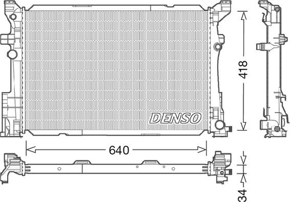 Denso DRM17054 - Радіатор, охолодження двигуна autozip.com.ua