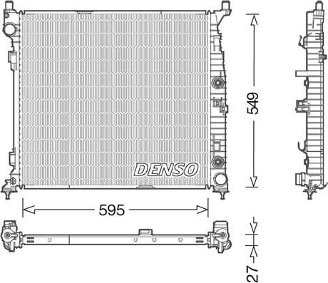 Denso DRM17055 - Радіатор, охолодження двигуна autozip.com.ua