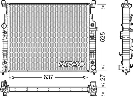 Denso DRM17056 - Радіатор, охолодження двигуна autozip.com.ua