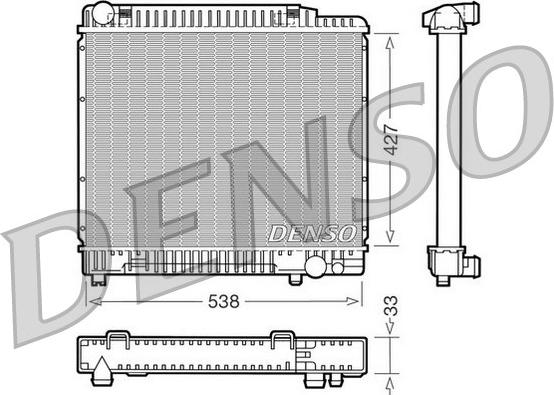 Denso DRM17050 - Радіатор, охолодження двигуна autozip.com.ua