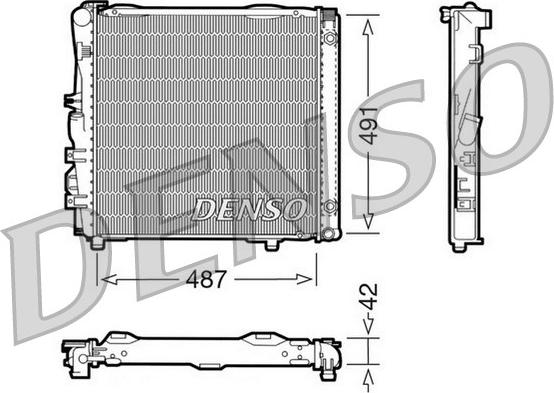 Denso DRM17052 - Радіатор, охолодження двигуна autozip.com.ua