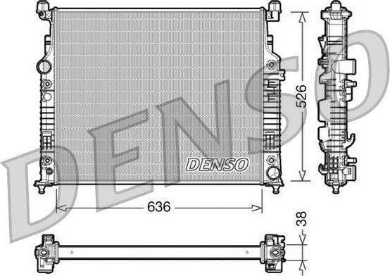 Denso DRM17006 - Радіатор, охолодження двигуна autozip.com.ua