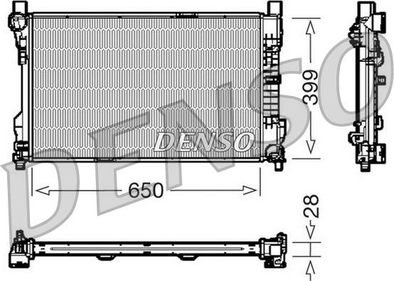 Denso DRM17080 - Радіатор, охолодження двигуна autozip.com.ua