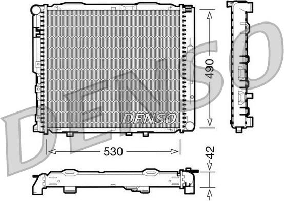 Denso DRM17034 - Радіатор, охолодження двигуна autozip.com.ua