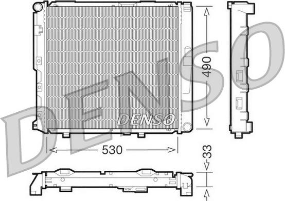 Denso DRM17038 - Радіатор, охолодження двигуна autozip.com.ua