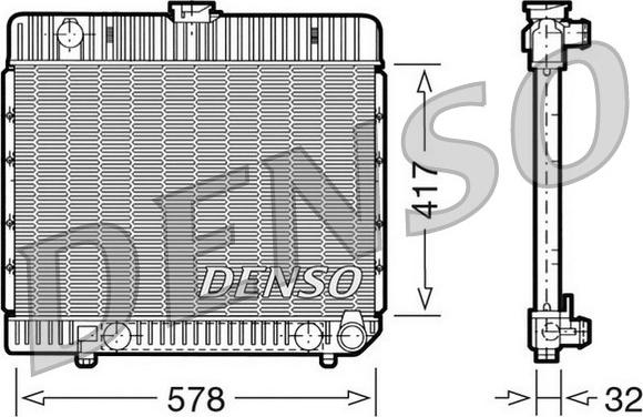 Denso DRM17024 - Радіатор, охолодження двигуна autozip.com.ua