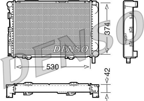 Denso DRM17025 - Радіатор, охолодження двигуна autozip.com.ua