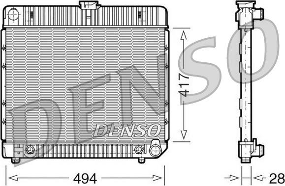 Denso DRM17021 - Радіатор, охолодження двигуна autozip.com.ua