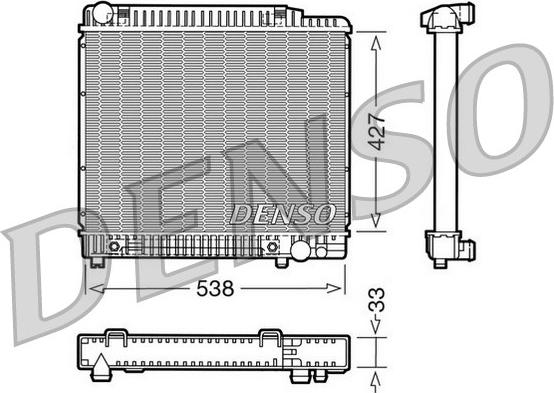 Denso DRM17022 - Радіатор, охолодження двигуна autozip.com.ua