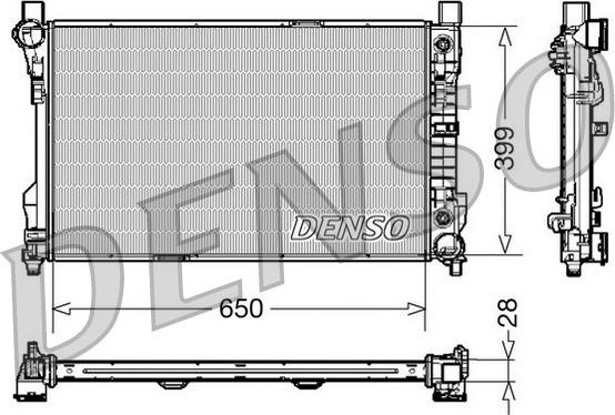 Denso DRM17079 - Радіатор, охолодження двигуна autozip.com.ua