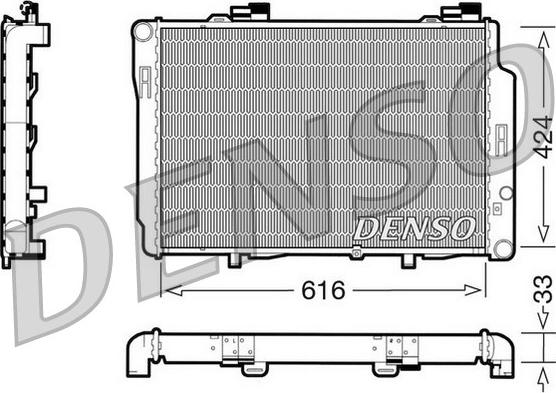 Denso DRM17070 - Радіатор, охолодження двигуна autozip.com.ua