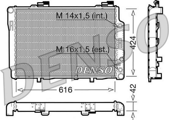 Denso DRM17073 - Радіатор, охолодження двигуна autozip.com.ua