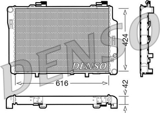 Denso DRM17072 - Радіатор, охолодження двигуна autozip.com.ua