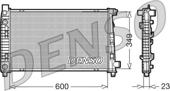 Denso DRM17102 - Радіатор, охолодження двигуна autozip.com.ua