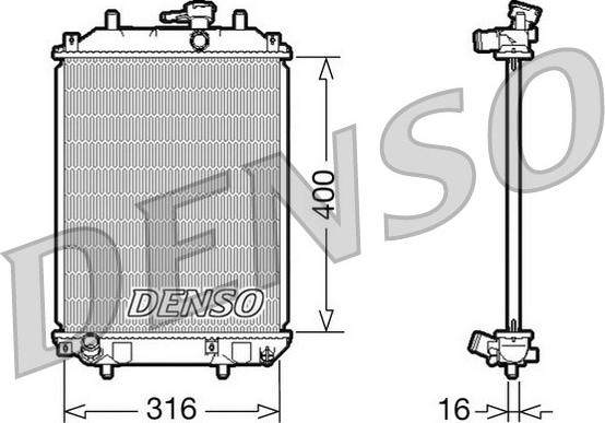 Denso DRM35001 - Радіатор, охолодження двигуна autozip.com.ua