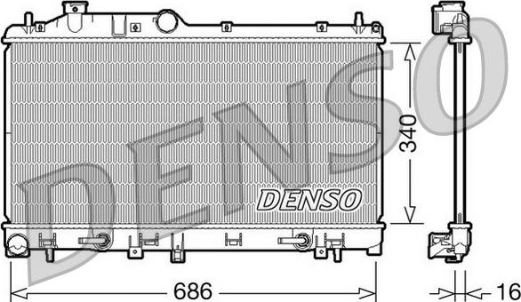 Denso DRM36009 - Радіатор, охолодження двигуна autozip.com.ua