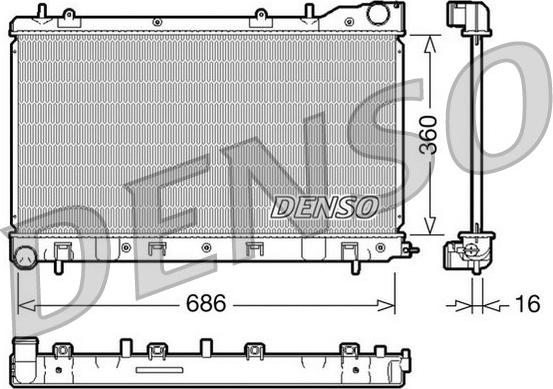 Denso DRM36004 - Радіатор, охолодження двигуна autozip.com.ua