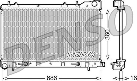 Denso DRM36001 - Радіатор, охолодження двигуна autozip.com.ua