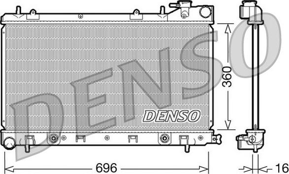 Denso DRM36002 - Радіатор, охолодження двигуна autozip.com.ua