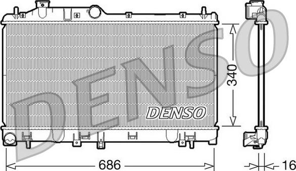 Denso DRM36007 - Радіатор, охолодження двигуна autozip.com.ua
