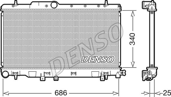 Denso DRM36019 - Радіатор, охолодження двигуна autozip.com.ua