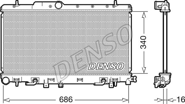Denso DRM36018 - Радіатор, охолодження двигуна autozip.com.ua