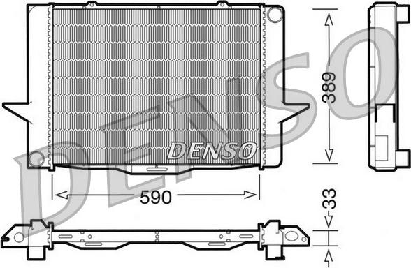 Denso DRM33040 - Радіатор, охолодження двигуна autozip.com.ua