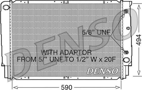 Denso DRM33054 - Радіатор, охолодження двигуна autozip.com.ua